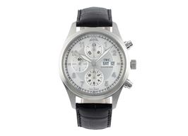 IWC Pilot Spitfire Chronograph IW371702 (2010) - Silver dial 42 mm Steel case
