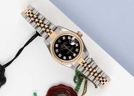 Rolex Lady-Datejust 69173 (1997) - Black dial 26 mm Gold/Steel case
