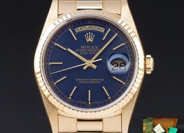 Rolex Day-Date 36 18238 (1991) - Blue dial 36 mm Yellow Gold case