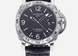 Panerai Luminor GMT Automatic PAM 00029 (Onbekend (willekeurig serienummer)) - Zwart wijzerplaat 44mm Staal