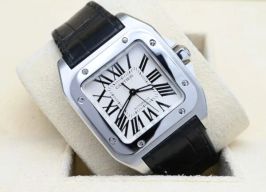 Cartier Santos 100 W20106X8 (2014) - Wit wijzerplaat 33mm Staal