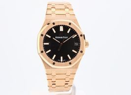 Audemars Piguet Royal Oak Selfwinding 15500OR.OO.1220OR.01 (2021) - Black dial 41 mm Rose Gold case