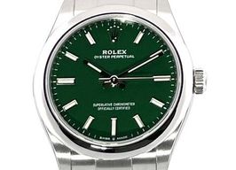 Rolex oyster perpetual green best sale dial price