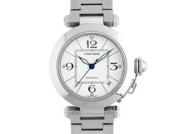 Cartier Pasha C W31074M7 (Unknown (random serial)) - White dial 35 mm Steel case