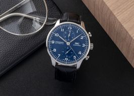 IWC Portuguese Chronograph IW371601 (Unknown (random serial)) - Blue dial 41 mm Steel case