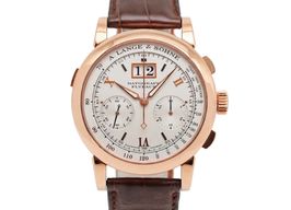 A. Lange & Söhne Datograph 403.032 (Unknown (random serial)) - Silver dial 39 mm Rose Gold case