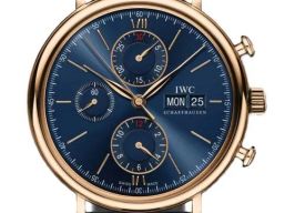 IWC Portofino Chronograph IW391035 (2026) - Blauw wijzerplaat 42mm Roodgoud