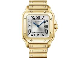 Cartier Santos Dumont WGSA0107 (2026) - Zilver wijzerplaat 34mm Geelgoud