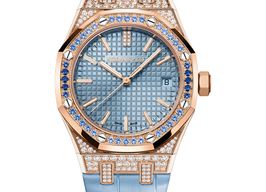 Audemars Piguet Royal Oak Selfwinding 15551OR.ZS.D344CR.01 (2025) - Blue dial 37 mm Rose Gold case