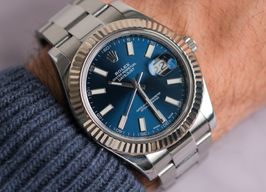 Rolex Datejust II 116334 (Unknown (random serial)) - Blue dial 41 mm Steel case