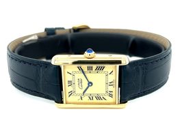 Cartier Tank Vermeil 681006 (1990) - White dial 24 mm Silver case