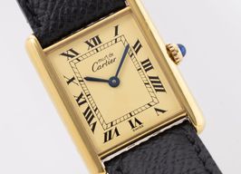 Cartier Tank Vermeil 590005 (1980) - Champagne dial 23 mm Silver case