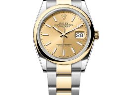 Rolex Datejust 36 126203 (2025) - Champagne wijzerplaat 36mm Staal