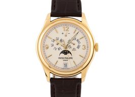 Patek Philippe Annual Calendar 5146J-001 (2013) - Beige wijzerplaat 39mm Geelgoud