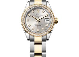 Rolex Lady-Datejust 279383RBR (2025) - Zilver wijzerplaat 28mm Goud/Staal