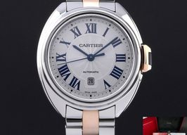 Cartier Clé de Cartier W2CL0004 (2017) - Zilver wijzerplaat 31mm Goud/Staal