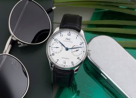 IWC Portuguese Automatic IW500705 (Onbekend (willekeurig serienummer)) - Zilver wijzerplaat 42mm Staal