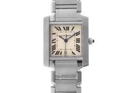 Cartier Tank Française 2302 (2001) - Silver dial 28 mm Steel case