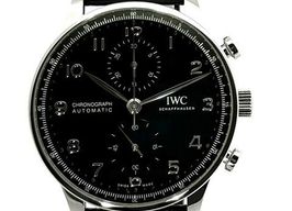 IWC Portuguese Chronograph IW371609 (2023) - Zwart wijzerplaat 41mm Staal