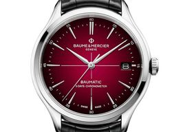 Baume & Mercier Clifton M0A10699 (2023) - Rood wijzerplaat 40mm Staal