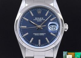 Rolex Oyster Perpetual Date 15200 (1996) - Blauw wijzerplaat 34mm Staal