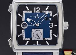 Ulysse Nardin Quadrato Dual Time 243-92 (2009) - Black dial 43 mm Steel case