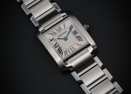 Cartier Tank Française 2384 (Onbekend (willekeurig serienummer)) - Wit wijzerplaat 20mm Onbekend