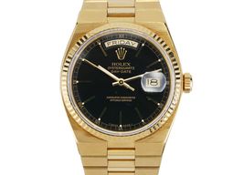 Rolex Day-Date Oysterquartz 19018 (2005) - Black dial 36 mm Yellow Gold case