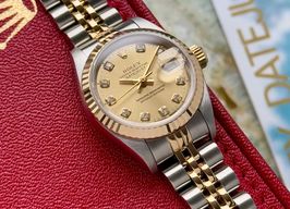 Rolex Lady-Datejust 69173 (1997) - Gold dial 26 mm Gold/Steel case