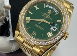 Rolex Day-Date 40 228348RBR (2024) - Green dial 40 mm Yellow Gold case