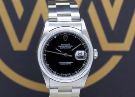 Rolex Datejust 36 16200 (2002) - Zwart wijzerplaat 36mm Staal
