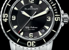 Blancpain Fifty Fathoms 5015-1130-71S (2022) - Zwart wijzerplaat 45mm Staal