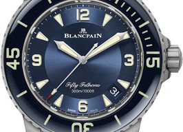 Blancpain Fifty Fathoms 5015-12B40-98B (2022) - Blauw wijzerplaat 45mm Titanium
