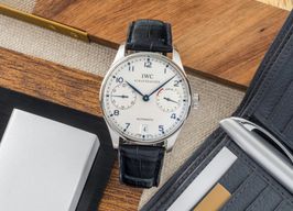 IWC Portuguese Automatic IW500107 (2005) - Zilver wijzerplaat 42mm Staal