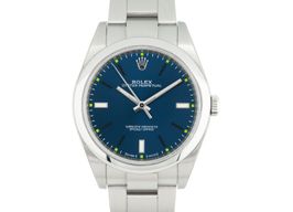 Rolex Oyster Perpetual 39 114300 (Onbekend (willekeurig serienummer)) - Blauw wijzerplaat 39mm Staal