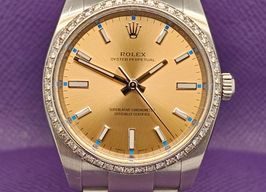 Rolex Oyster Perpetual 34 114200 (2017) - Oranje wijzerplaat 34mm Staal