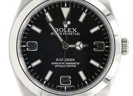 Rolex Explorer 214270 (Onbekend (willekeurig serienummer)) - Zwart wijzerplaat 39mm Staal