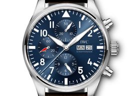 IWC Pilot Chronograph IW377714 (2024) - Blauw wijzerplaat 43mm Staal