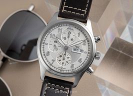 IWC Pilot Spitfire Chronograph IW371702 (2010) - Silver dial 42 mm Steel case