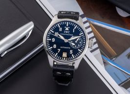 IWC Big Pilot IW500201 (Onbekend (willekeurig serienummer)) - Zwart wijzerplaat 46mm Staal