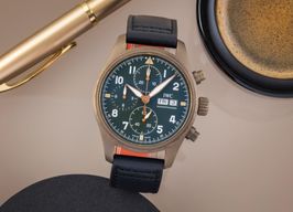 IWC Pilot Spitfire Chronograph IW387902 (Unknown (random serial)) - Green dial 41 mm Bronze case