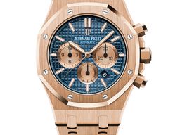 Audemars Piguet Royal Oak Chronograph 26331OR.OO.1220OR.01 (2025) - Blue dial 41 mm Rose Gold case