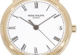 Patek Philippe Calatrava 3802/200 (Onbekend (willekeurig serienummer)) - Wit wijzerplaat 34mm Geelgoud