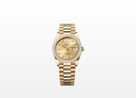 Rolex Day-Date 128348RBR (2024) - Champagne dial 43 mm Yellow Gold case