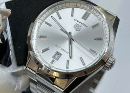 TAG Heuer Carrera Calibre 5 WBN2111.BA0639 (2023) - Zilver wijzerplaat 39mm Staal