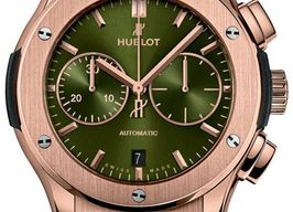 Hublot Classic Fusion Chronograph 521.OX.8980.LR (2022) - Green dial 45 mm Rose Gold case