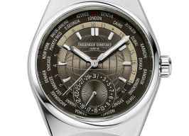 Frederique Constant Manufacture Worldtimer FC-718C4NH6 (2024) - Bruin wijzerplaat 41mm Staal