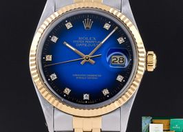 Rolex Datejust 36 16013 (1988) - Blauw wijzerplaat 36mm Goud/Staal