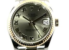 Rolex Lady-Datejust 178273 (2013) - Grey dial 31 mm Gold/Steel case