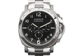 Panerai Luminor Chrono PAM00074 (Onbekend (willekeurig serienummer)) - Zwart wijzerplaat 40mm Titanium